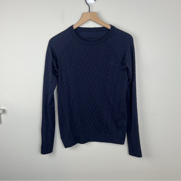 Lululemon Rest Less Pullover Long Sleeve Shirt Midnight Navy - Picture 2 of 4